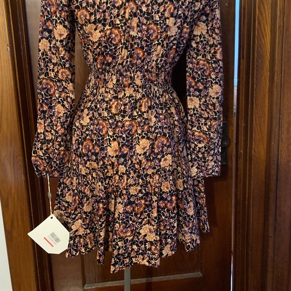 Ulla Johnson Liv Dress in navy multicolor print - Picture 6 of 8